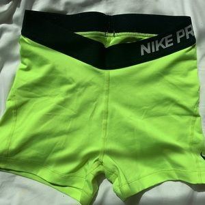 neon yellow nike spandex